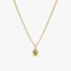 Peridot Charm Necklace