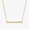 Peridot Diamond Bar Necklace