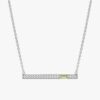 Peridot Diamond Bar Necklace - Image 5