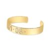 Personalized diamond date cuff bracelet with bold cuff design