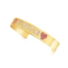 Personalised diamond letter cuff bracelet with clean modern design