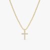 Petite Diamond Cross Necklace