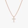 Petite Diamond Cross Necklace - Image 5