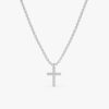 Petite Diamond Cross Necklace - Image 6