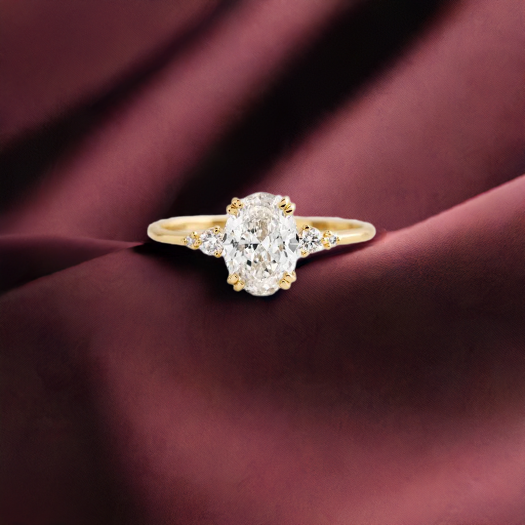 Pictorial Ring | Oval Cut Diamond Ring