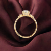 Gold-plated sterling silver ring with a polished finish