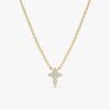Pointed Diamond Cross Necklace
