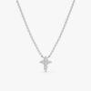 Pointed Diamond Cross Necklace - Image 2