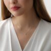 Pointed Diamond Cross Necklace - Image 3