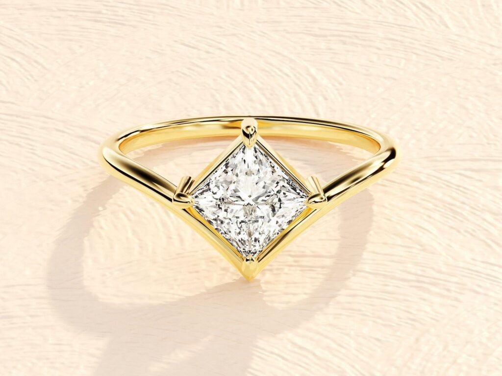Princess Cut 4ct Diamond Engagement Ring