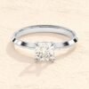 Princess Cut 925 Sterling Silver Engagement Ring 4ct Dimond - Image 4