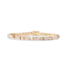Pyramid diamond stud bracelet with clean modern styling