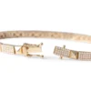 Bracelet with premium CZ diamond accents and pyramid studs