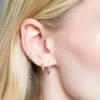 Riley ear cuff with clean modern silhouette and sparkle