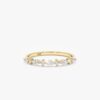 Round and Marquise Diamond Ring with alternating stone pattern