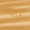 Round and Marquise Diamond Ring with pave-set stones