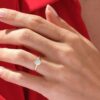 Round Cut 1 ct Diamond Engagement Ring - Image 3