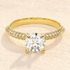 Round Cut 1 ct Diamond Engagement Ring - Image 5