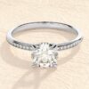 Round Cut 1 ct Diamond Engagement Ring - Image 3