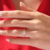 Sterling silver engagement ring with thick gold plating