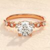 Diamond engagement ring featuring a classic round-cut stone