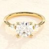 Round cut 2 ct engagement ring with a classic profile