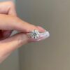Sterling silver engagement ring with thick gold plating