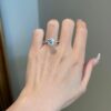 Classic engagement ring with 6-prong tiger claw setting