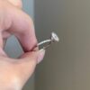 Round 2.5 carat CZ diamond ring with 8.5 mm stone