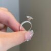 Timeless round diamond engagement ring in gold-plated silver