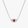 Ruby & Diamonds Eye Necklace - Image 3