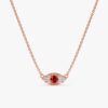 Ruby & Diamonds Eye Necklace - Image 4