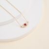 Ruby & Diamonds Eye Necklace - Image 6