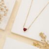 Ruby Heart Necklace - Image 4