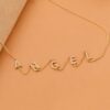 Sideway Name Diamond Necklace - Image 5