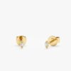Single Diamond Eye Studs - Image 2