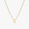 Single Diamond Hamsa Necklace