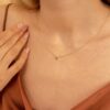Single Diamond Hamsa Necklace - Image 4