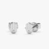 Single Diamond Hamsa Studs - Image 2
