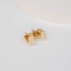 Single Diamond Hamsa Studs - Image 3