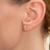 Single Diamond Hamsa Studs - Image 5