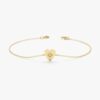 Single Diamond In Starburst Heart Bracelet