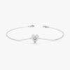 Single Diamond In Starburst Heart Bracelet - Image 4