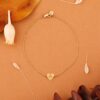 Single Diamond In Starburst Heart Bracelet - Image 5