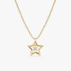 Single Diamond Star Necklace