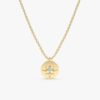 Single Diamond Starburst Necklace