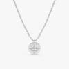 Single Diamond Starburst Necklace - Image 2