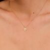 Single Diamond Starburst Necklace - Image 4