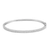 Small pave diamond bangle with polished gold-plated finish