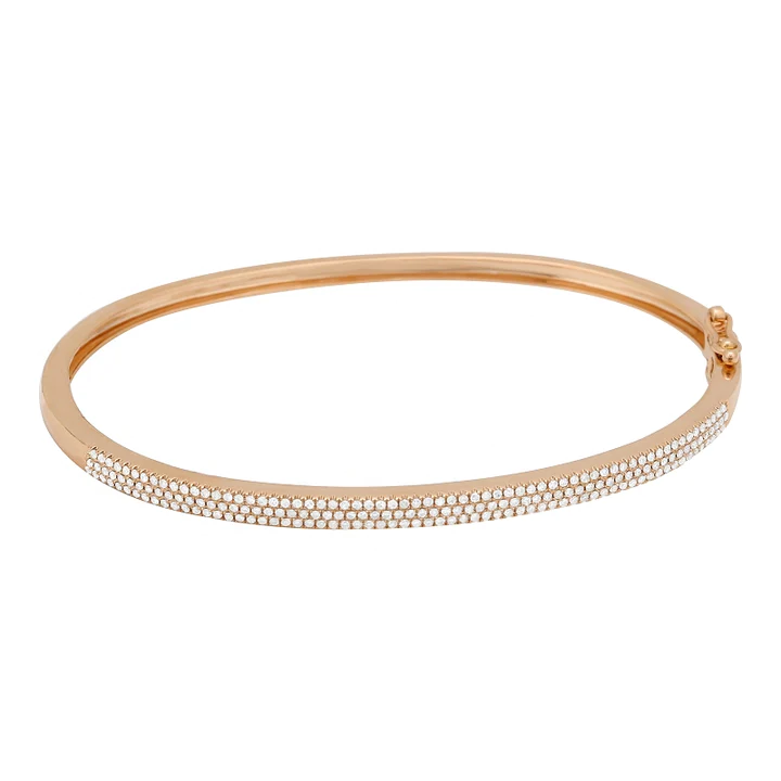 Small Pave Diamond Bangle - Image 2